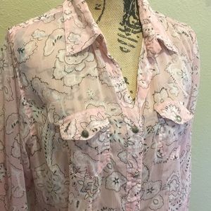 Cute floral long sleeve sz L